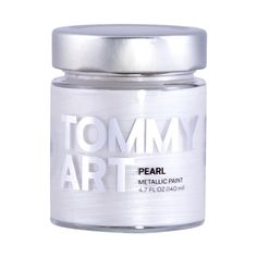 Tommy Art Metallic mineral-based paint adds a deep and radiant luster. Its thick consistency lets you add dimension. Metallics can be diluted with water to create a brilliant glaze or mixed with any of our mineral paint colors. Our Metallic Paint will adhere to most surfaces without sanding or priming. Apply with a brush or palette knife. Always shake or stir before use. Tommy Art Water-based Pre-tinted Low Odor Shine- Pearl Metallic Paint 140ml Paint (4-oz) | MT010-140 Pearl Metallic Painted Furniture, Mineral Paint Colors, Method Soap, Large Jar, Container Size, Michael Store, Water Based Paint, Mineral Paint, Paint Stain