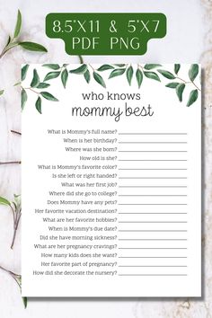 a printable mother's day card with the words, who knows mommy best?