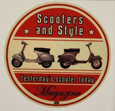 an advertisement for scooters and style on the side of a building