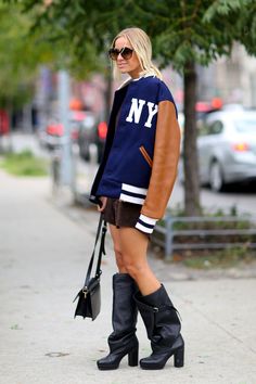 The Man Repeller, Leather Varsity Jackets, Street Life, Asian Design, New York Fall, Autumn Street Style, Street Look