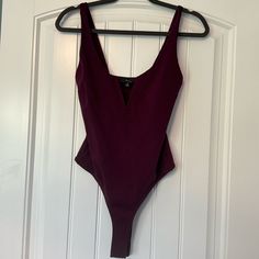 Never Worn. Size M Sleeveless Bodysuit, Color Purple, Womens Tops, Purple, Red, Women Shopping, Color