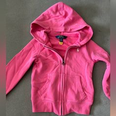 Never Worn Pink Polo Ralph Lauren Hoodie. . Pink Polo Jacket, Polo Hoodie Outfit, Hot Pink Hoodie, Ralph Lauren Zip Up Hoodie, Polo Hoodie, Ralph Lauren Zip, Chanel Heels, Polo Ralph Lauren Hoodie, Ralph Lauren Hoodie