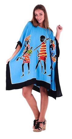 Poncho Dress / LoveShuShi Oversized Short Sleeve Poncho, Oversized Short Sleeve Kaftan For Festivals, Casual Free Size Short Sleeve Cover-up, Festival Oversized Short Sleeve Kaftan, Multicolor Short Sleeve Kaftan For Beach Season, Casual Blue Poncho For Vacation, Blue Casual Poncho For Vacation, Relaxed Fit Poncho For Beach, Short Sleeve Poncho For Spring Vacation