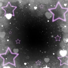 an abstract black and white background with purple stars