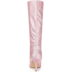 The whole sparkle boots create the perfect fit on the knee. They are styled with a sleek pointy toe, a stiletto heel, and a side zip. Pair these glittery heels with skirts or jeans for a chic night-out look to make you a queen at a party. It is great for going out. Glamorous Pointed Toe Knee-high Boots For Party, Glamorous Party Knee-high Boots With Pointed Toe, Glamorous Knee-high Boots With Pointed Toe For Party, Glitter Pointed Toe Party Boots, Glitter Boots With Pointed Toe For Party, Party Glitter Boots With Pointed Toe, Sparkling Fitted Boots For Party, Fitted Sparkling Boots For Party, Elegant Sparkling Fitted Boots