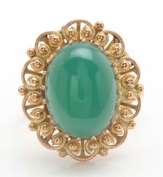 "8.00 Carat Natural Green Jade Antique Ring Made in 14K Solid Yellow Gold \"ANTIQUE\" Suggested Retail Price $2,999.00 Jade Measurements are - 16.00 x 12.00 mm Jade Weight is - 8.00 Carat RING SIZE: 8.75 (FREE SIZING AVAILABLE) RING WEIGHT IS 8 gram Disclaimer: All colors, measurements and weights are approximate and may vary slightly from the listed dimensions or as seen in the image''" Antique Ring, Women Ring, Green Jade, Jade Green, Antique Rings, Solid Yellow, Rings Statement, Beautiful Earrings, All The Colors