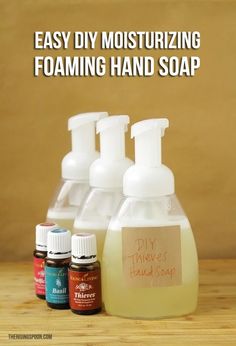 Want to make your own foaming hand soap at home? It only takes minutes! Learn how to make my super easy DIY recipe using a few simple & non-toxic ingredients like liquid castile soap, water, liquid carrier oils, glycerin, and essential oils. This moisturizing homemade version costs pennies to make a single batch and won't dry out your hands after every wash! It works SO well & makes a wonderful handmade gift for folks who get their hands dirty! | natural living | #essentialoils #diycrafts