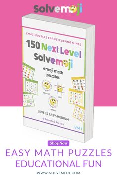 a book with the title, easy math puzzles for kids to learn how to use them