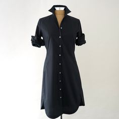 Black Everyday Shirt Dress – Shirtini Black Shirt Dress Outfit Classy, Elegant Long-sleeved Shirt Dress With Cuffed Sleeves, Formal Collared Shirt Dress With Placket, Elegant Long Sleeve Shirt Dress With Cuffed Sleeves, Classic Dress With Rolled Sleeves, Classic Formal Shirt Dress With Cuffed Sleeves, Elegant Shirt Dress With Cuffed Sleeves For Work, Elegant Cuffed Sleeves Shirt Dress For Work, Elegant Button-up Shirt Dress With Cuffed Sleeves