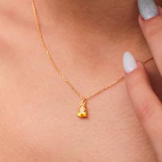 💎 Complete your  elegance with the tiny citrine necklace.  💎 Dainty Citrine Crystal Necklace is suitable for everyday use. You can combine it with your other necklaces.  💎 If you want as a chooker, choose 12-14 inches. If you have a special chain length feel free to contact me. 💎 It is also great as a special gift to your loved ones. We do gift wrapping for you. If you have a note, we write it. 💎TECHNICAL INFORMATION💎 - Pendant heigh:10 mm - Pendant width: 5 mm - Chain length: 12-14-16-18- Citrine Crystal Necklace, November Birthstone Jewelry, Ring Holder Necklace, Necklace Birthstone, Citrine Necklace, Monogram Jewelry, Uk Gifts, Citrine Crystal, Feather Necklaces