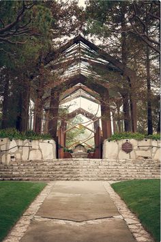 a stone structure with steps leading up to it