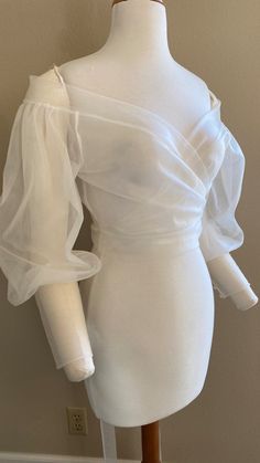 Wedding Dress Topper Bridal Topper off Shoulder Topper - Etsy Off-shoulder Wedding Dress With Sheer Sleeves, Elegant Fitted Evening Veil, Elegant Fitted Tulle Veil, Sheer Fitted Elegant Tulle Fabric, Elegant Fitted Veil, Fitted Tulle Fabric For Wedding, Elegant Tulle Fabric For Wedding Night, White Fitted Veil For Formal Occasions, Formal Fitted White Veil