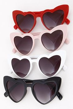 Top off your Retrolicious outfit with some heart shaped sunglasses! Available in four vibrant colors, these sunnies are guaranteed to give you that extra dose of cuteness! 2.4 X 6" approx. final sale, no returns accepted Americana Summer, 2023 Birthday, Hslot Outfit, Taylor Concert, Hslot 2023, Witch Moon, Pink Desert, Heart Shaped Frame, Sunglasses Retro