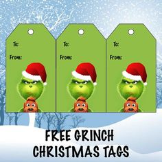 the grinch christmas tags are on sale