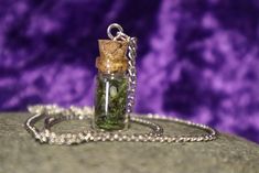 Prefect little fairy necklace. Natural moss and crystal point.

Bottle 1x.5 inch My Community, Fairy Necklace, Turtle Earrings, Crystal Points, Glass Beads, Jewelry Necklaces, Drop Earrings, Beads, Crystals