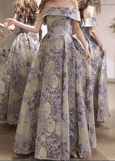 Luxury Elegant Floral Off The Shoulder Evening Dress on Luulla Prom Dress Pictures, Off Shoulder Evening Dress, Formal Prom Dresses, Prom Decor, Embroidery Print, Pink Prom Dress, Printed Gowns, Formal Dresses Prom, Night Dress