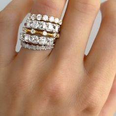 Claw Diamond Band: Spaced Eternity Band by Good Stone - Good Stone Inc Curated Wedding, Dream Ring, Diamond Band, Eternity Band, Eternity Bands, Diamond Bands, Bridal Party, Diamond Bracelet, Your Dream