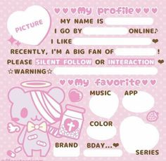 a pink sticker sheet with an image of a teddy bear and hearts on it