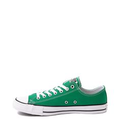 Green Cotton Sneakers For Streetwear, Green Cotton Streetwear Sneakers, Green Low-top Canvas Shoes, Green Low-top Canvas Shoes For Streetwear, Green Low-top Canvas Shoes With Vulcanized Sole, Low-top Canvas Converse Shoes, Green Sneakers With Rubber Toe Cap For Sports, Casual Green Canvas Shoes With Speckled Midsole, Casual Green Mid-top Canvas Shoes