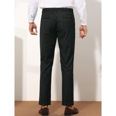 The slim-fit suit trousers with a vertical stripes design are modern, elegant, and stylish. Different from ordinary striped pants, these pants have a contrasting striped pattern design that is more fashionable. Pair with a dress shirt, polo shirt, blazer, and shoes for a smart business or casual look. Perfect for formal occasions such as weddings, dates, office working, proms, parties, etc. Formal Dress Pants, Slim Suit Pants, Stripes Pattern Design, Slim Fit Chino Pants, Dress Pants Black, Slim Fit Dress Pants, Slim Suit, Front Office, Smart Business