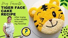 there is a cake made to look like a tiger face on the cover of a magazine