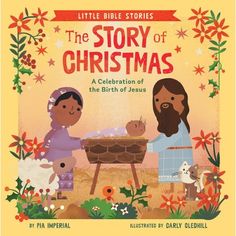 a children's book with an image of jesus and baby jesus