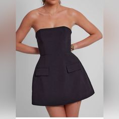 I Ordered This For Graduation, It Was So Cute. It Just Didn’t Fit Right! New With Tags! Graduation Dress Professional, Black Cocktail Dresses Classy, Black Graduation Dress College Classy, Graduation Dress University Black, Short Black Dress Outfit Party, Short Dresses Formal Elegant, Black Cocktail Dress Classy, Black Cocktail Outfit, Graduation Dress College Classy