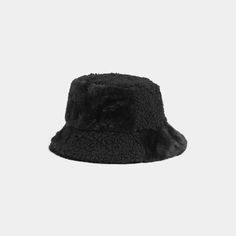 Checker Sherpa Bucket Hat - Black Sherpa Bucket Hat, Faux Fur Bucket Hat, Fur Bucket Hat, Packable Hat, Black Dress Trousers, Converse Shop, Space Cowboy, Bucket Hat Black, Winter Knit Hats