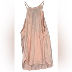 American Eagle Outfitters Nwot Peachy Flowing Soft Tank Blouse Size Small #220 Summer Pink Blouse With Pockets, Apricot Sleeveless Top For Vacation, Sleeveless Blouse With Pockets For Summer, Boho Pullover, American Eagle Top, Black Floral Top, Small Boho, Bohemian Tops, Sheer Chiffon