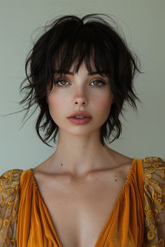 75 Charming Short Pixie Haircuts Mullet With Fringe Woman, Rock Pixie Haircut, Women’s Shag Mullet Short, Boyish 90s Cut, Drew Barrymore Pixie Cut, Adrogonus Hair Medium, 2025 Short Hair Trends For Women, Short But Long Hair, Shixie Haircut Girl