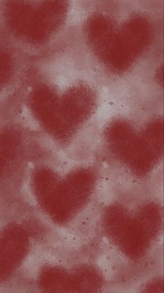 a red and white background with hearts in the middle, as if it were painted on paper