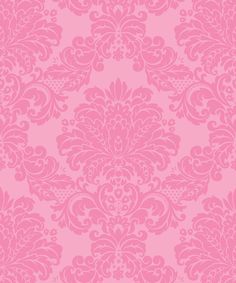 a pink wallpaper with an ornate design