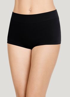 Beautifully soft and airy with an extra wide waistband that never digs, the Jockey® Seamfree Comfort Waist Boyshort smooths the way to all-day comfort. | Jockey® Seamfree Comfort Waist Boyshort in Black Versatile Elastane Shorts, Black Seamless Short Length Boxer Briefs, Black Smoothing Short Length Bottoms, Black Smoothing Short-length Bottoms, Stretch Soft Touch Short Bottoms, Seamless 4-way Stretch Mid-thigh Bottoms, Seamless Short-length Bottoms, Soft Touch Stretch Short Bottoms, Soft Touch Stretch Shorts