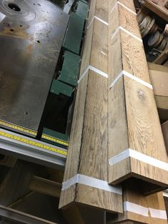 several pieces of wood stacked on top of each other