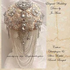 the bridal hat is adorned with pearls and jewels