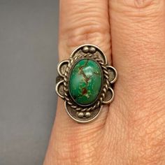 (eBay) Find many great new & used options and get the best deals for Vintage Navajo Turquoise Silver Ring Size 6.25 at the best online prices at eBay! Free shipping for many products! Vintage Hallmarked Turquoise Ring For Collectors, Vintage Silver Turquoise Collectible Ring, Vintage Navajo Jewelry, Vintage Sterling Silver Hallmarked Turquoise Ring, Vintage Navajo Earrings, Vintage Turquoise Ring Navajo, Navajo Turquoise, Navajo Jewelry, Vintage Navajo