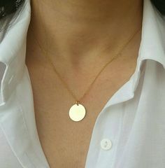 Set of 3 layered necklaces, made of 14k gold filled chain. 1. Cretan Faistos disc necklace. 2. Circle single disc necklace. 3. Tube necklace. Elegant&dainty, catching gently everyone's attention. Appropriate either for everyday or formal looks. Also available in rose gold filled and 925 sterling silver. Length approx. 16 inches, 18 inches and 20 inches. ♡All items will be delivered in a nice gift box! * Read our policies before purchase: https://www.etsy.com/shop/Jewellusion/policy/ * Contac Gift Medallion Necklace With Gold Chain, Gift Round Medallion Necklace With Gold Chain, Round Medallion Necklace With Gold Chain As Gift, Gold Chain Necklace Gift, Gold Chain Medallion Necklaces For Gifts, Gold Medallion Necklace With Delicate Chain For Everyday, Gold Chain Necklace With Medallion For Gift, Minimalist Silver Charm Necklace With Gold Chain, Minimalist Layered Necklace With Adjustable Chain