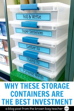 a stack of containers with the words, why these storage containers are the best investment?