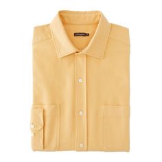 About The Brand: Traditional Sportswear With Stand-Out Fabrics And Prints. Dobson Woven Shirt In Butter Yellow Approximately 31in From Shoulder To Hem Button Front 100% Cotton Twill Machine Wash Imported Formal Yellow Cotton Shirt, J Mclaughlin, Butter Yellow, Casual Shirts For Men, Shirt Color, Casual Button Down Shirts, Cotton Twill, Button Down Shirts, Colorful Shirts