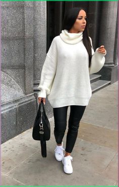 Cream Knitted Oversized Polo Neck Jumper  Take your style up a level this season with the must have Cream Knitted Oversized Polo Neck Jumper . With the luxe Cream  colouring and must have soft knit, this essential oversized jumper is amazing for all occasions that may be coming your way this season. Team your affordable loose-fitting turtleneck up with some crop leggings and perspex heels for a classy and cosy autumn look. Alternatively wear with your jeans and trainers for an easy going day to day look.    Cream    Oversized  Knitted  Polo Neck  Jumper  Model Wears Size SM Oversized Jumper Dress, Oversized Polo, Tokyo Street Fashion, Jumper Outfit, Oversized Jumper, Grunge Look, 90s Grunge, Polo Neck