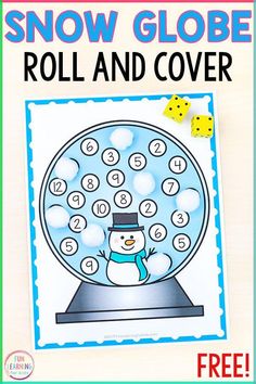 a snow globe roll and cover game is shown