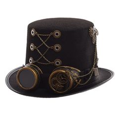 PRICES MAY VARY. Our steampunk hats are made of thick felt,light weight to wear GRACEART handmade steampunk hats for unisex adults Two size option: circumferences 58cm / 61cm The goggle with adjustable strap is removable and can be worn alone Industrial Age Steampunk GEARS, Punk costume headwear Halloween cosplay accessories, victorian accessory Our awesome unisex steampunk hats are the perfect addition to your steampunk costume, Masquerade Costume Party,Mardi Gras Carnival Parade 1) Size: Head Steampunk Hats, Top Hats For Women, Punk Costume, Steampunk Top, Victorian Accessories, Rave Mask, Goggles For Men, Steampunk Top Hat, Steampunk Halloween