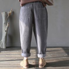 Gender: WomenItem Type: PantsMaterial: CorduroyPattern Type:SolidSeason: Spring, Autumn, WinterClosure Type: Elastic WaistOccasion: Daily CasualStyle:Casual,Retro,LooseColor:Black,Gray,Camel Size:One Size Length:93 cm/36.61''Waist: 64-100 cm/ 25.20''Hip:116 cm/45.67'' Pants Women Casual, Black Camel, Women Pants Casual, Pants Women, Cotton Cord, Suits You, Wedding Accessories, Parachute Pants, Black Gray