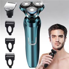 3 D Floating Shaver Head For Shaving: The Electric Shaver Adopts Precision Blade Technology, High-Speed Motor, And The High-Efficiency Floating Shaver Head Fits The Contours Of The Face, Neck And Even Chin For Fast And Effective Shaving. At The Same Time, 3 Different Sizes Of Guide Combs (3mm, 5mm, 7mm) Are Provided So That You Can Easily Cut Your Hair To Your Preferred Length. For All Your Hair Trim And Facial Needs. Smart Travel Lock & Portable : The Small, Lightweight And Safety Travel Lock M Face Shaver, Travel Razor, Floating Head, Shaving Machine, Mens Grooming Kit, Electric Shaver Men, Hair Trim, Electric Razor, Wet Shaving