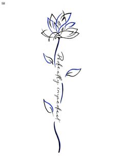 a drawing of a flower with the words love is in the air on it's side