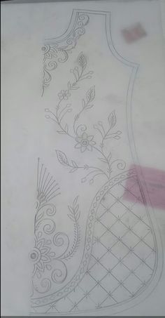 a drawing of a decorative design on a piece of paper