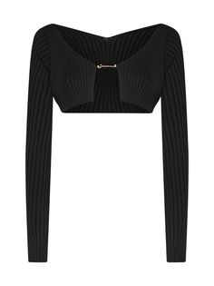 81% Viscose 12% Polyamide 4% Elastane 3% Polyester Mode Indie, Sweat Noir, Cropped Long Sleeve Top, Rib Knit Cardigan, Ribbed Cardigan, Metal Logo, Cropped Cardigan, Black Sweaters, Knit Cardigan