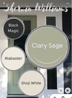 an image of the front door of a house with white paint and black magic on it