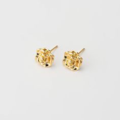 2PCS - Rose Flower Stud Earrings, Gold Pave Flower Post Earring, 925 Sterling Silver Stick, Real 14K Gold Plated [E0894-PG] Item Details Measurement: 10mm Material: Brass Post Material : 925 Silver Post Color:  Real 14K Gold Plated Quantity: 2 Pieces Country of Origin : South Korea Formal Gold Flower Earrings With Rose Design, Gold Rose Earrings For Gift, Gold Rose Flower Earrings, Rose Flower Earrings For Anniversary, Yellow Gold Rose Design Earrings As Gift, Yellow Gold Earrings With Rose Design For Gift, Yellow Gold Earrings With Rose Design As Gift, Elegant Gold Rose Flower Earrings, Gold Earrings With Roses