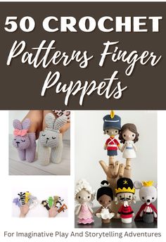 Cute Crochet Finger Puppets: Bring Stories to Life Crocheted Puppets, Crochet Finger Puppets, Adventure Crafts, Finger Puppet Patterns, Whimsical Characters, Puppet Patterns, Bamboo Yarn, Finger Puppet, Adorable Crochet